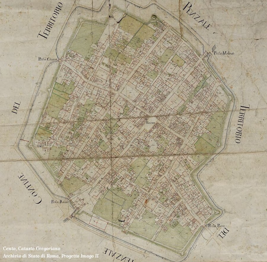 Cento nel Catasto Gregoriano