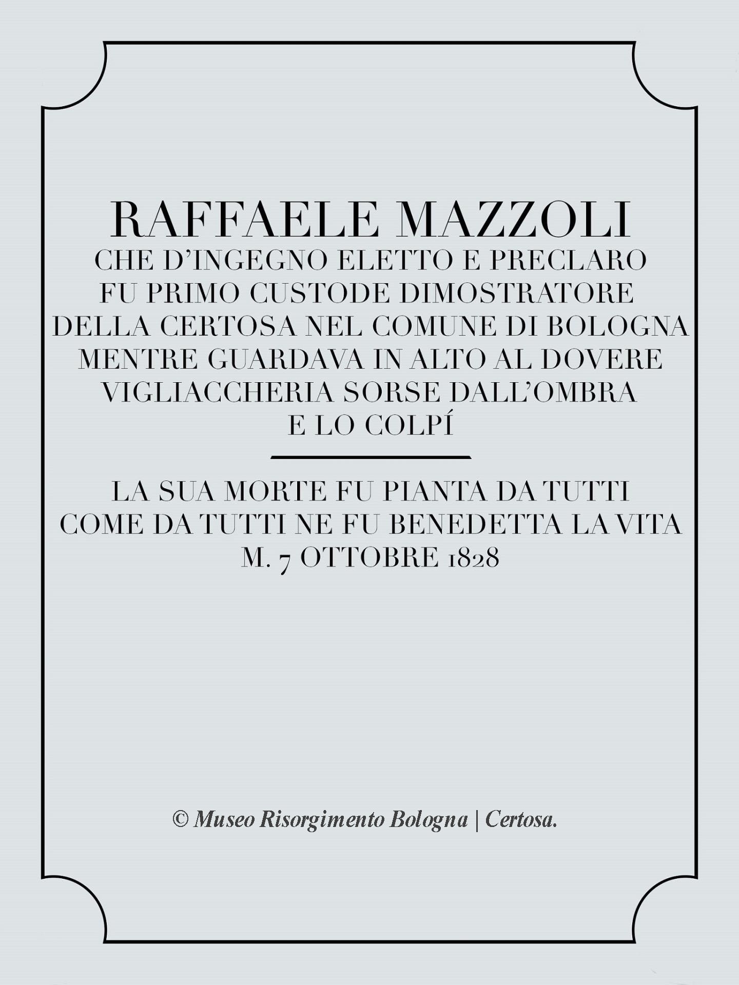 Lapide Raffaele Mazzoli