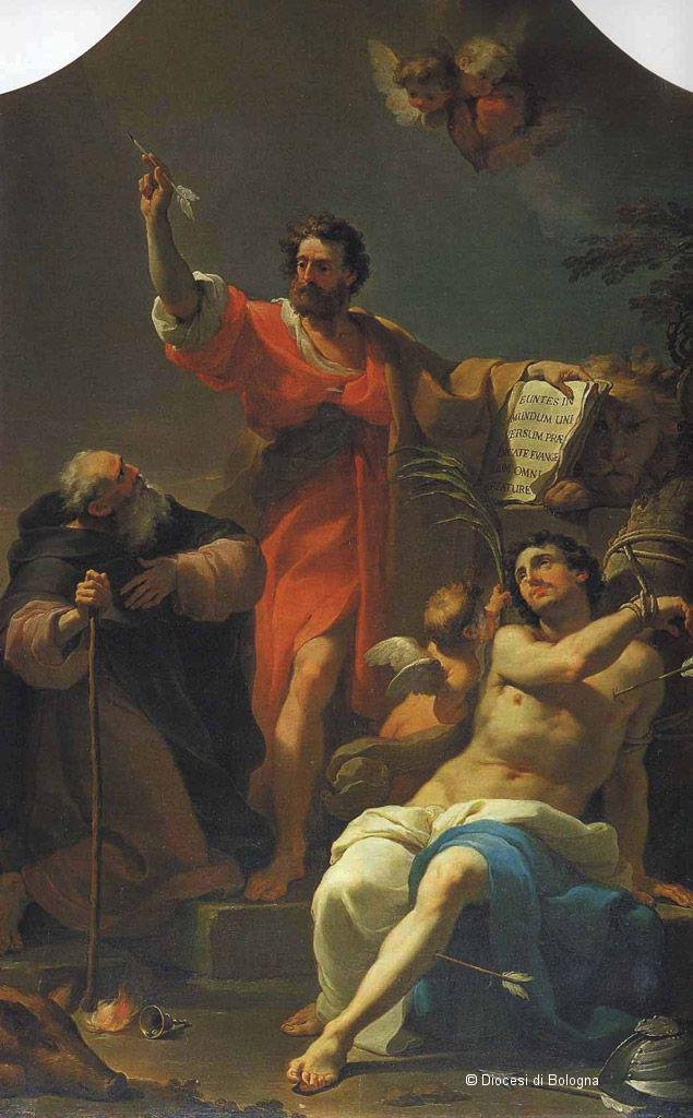 San Marco Evangestista, San Sebastiano e Sant'Antonio Abate di Ubaldo Gandolfi