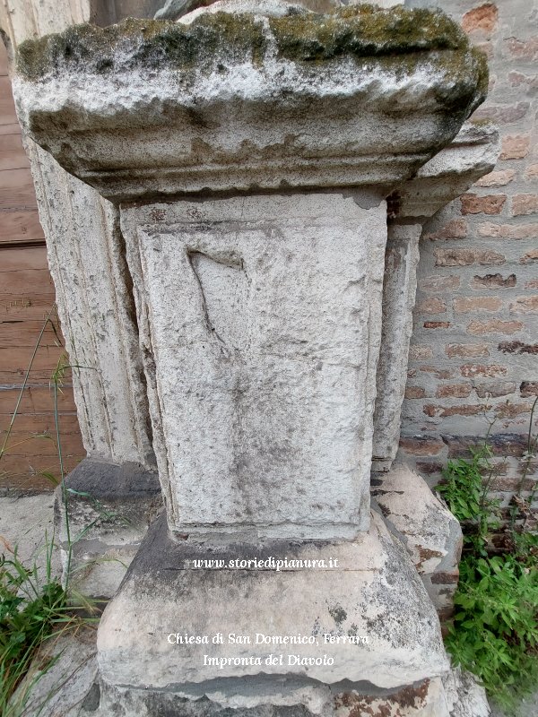 Chiesa di San Domenico, Ferrara - impronta del Diavolo