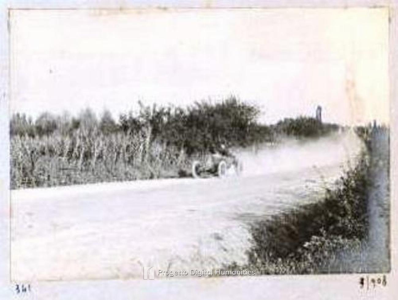 Auto in corsa Circuito di Bologna 1908