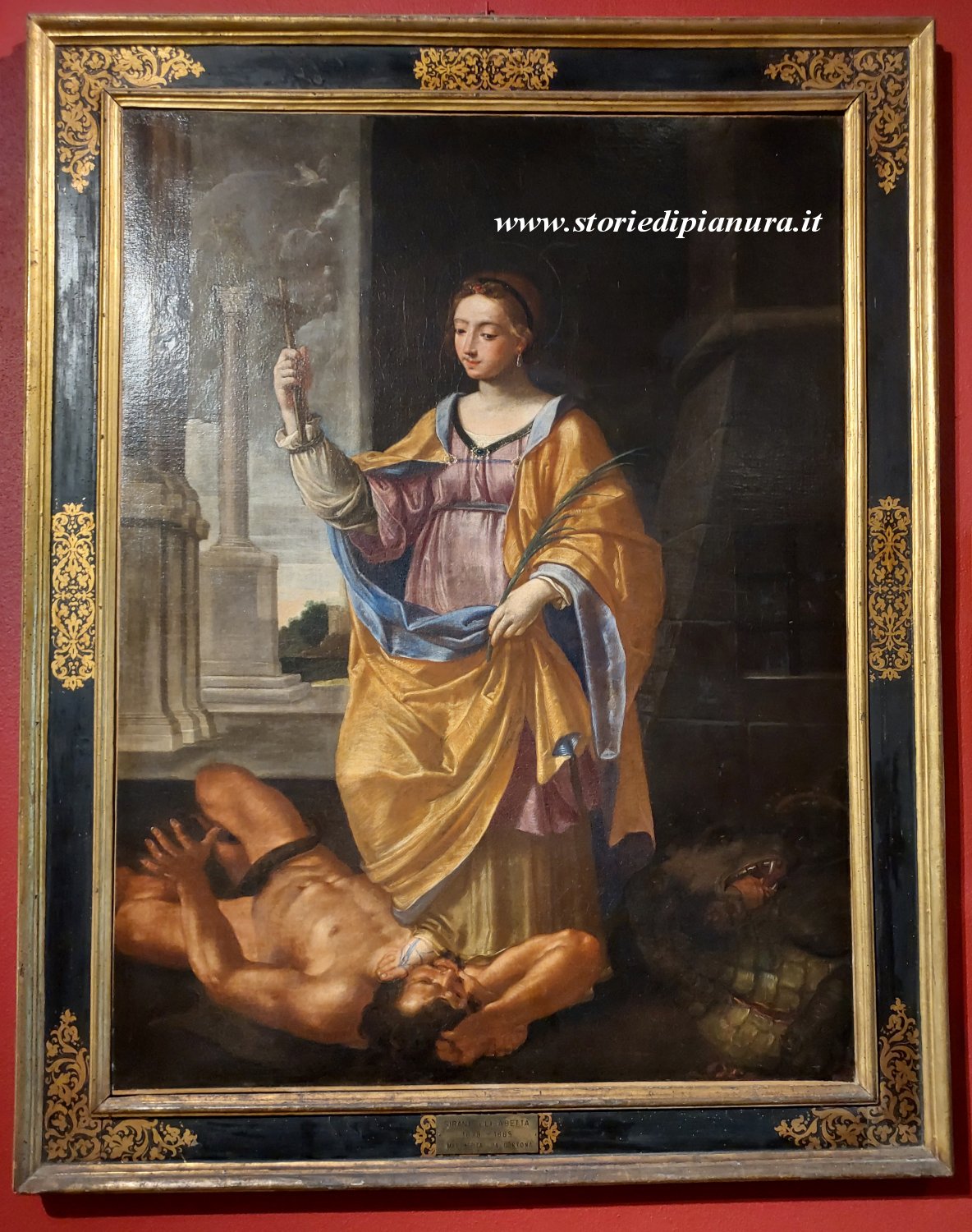 Elisabetta Sirani, Santa Margherita d'Antiochia sottomette il demonio con la croce Elisabetta Sirani, Santa Margherita d'Antiochia sottomette il demonio con la croce