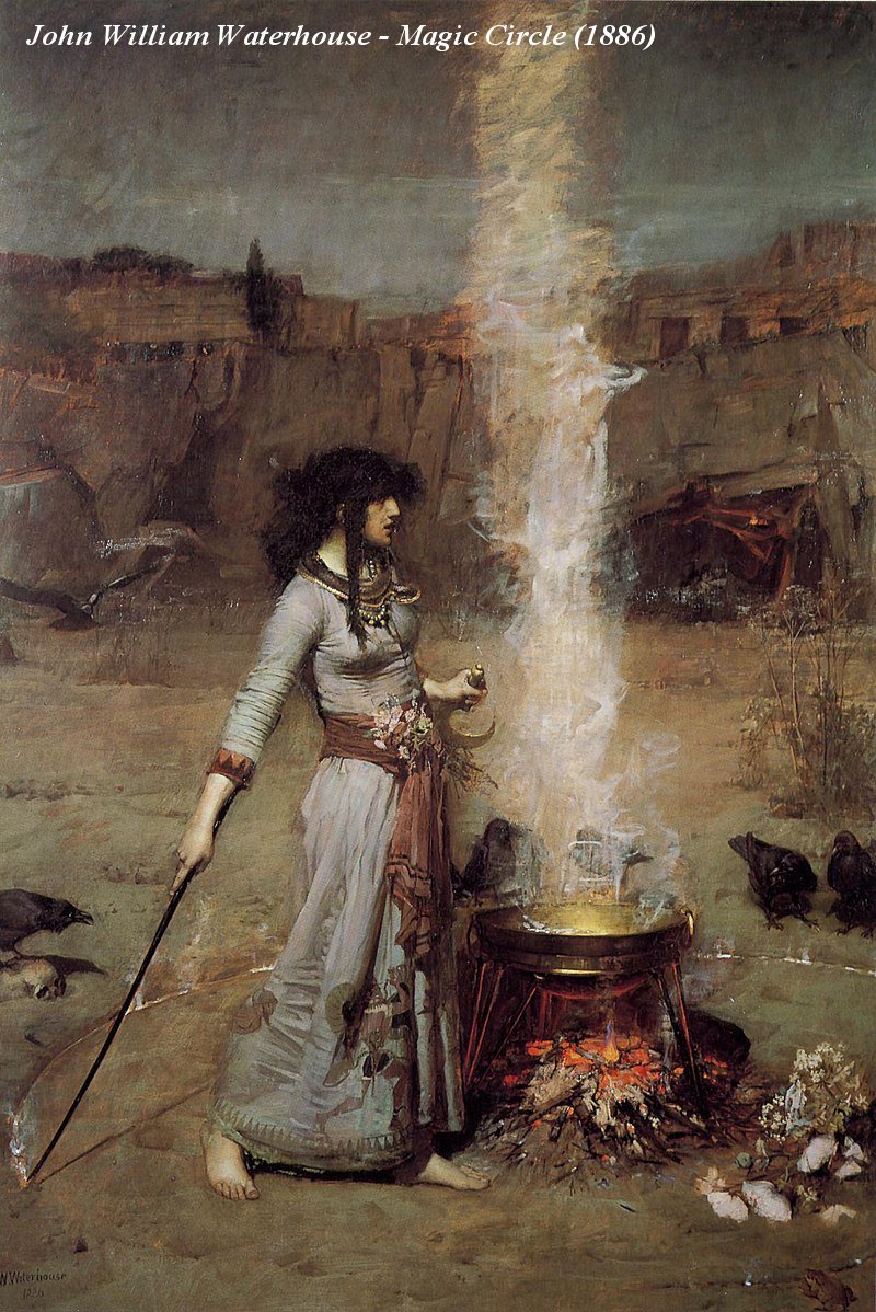 John William Waterhouse - Magic Circle (1886)