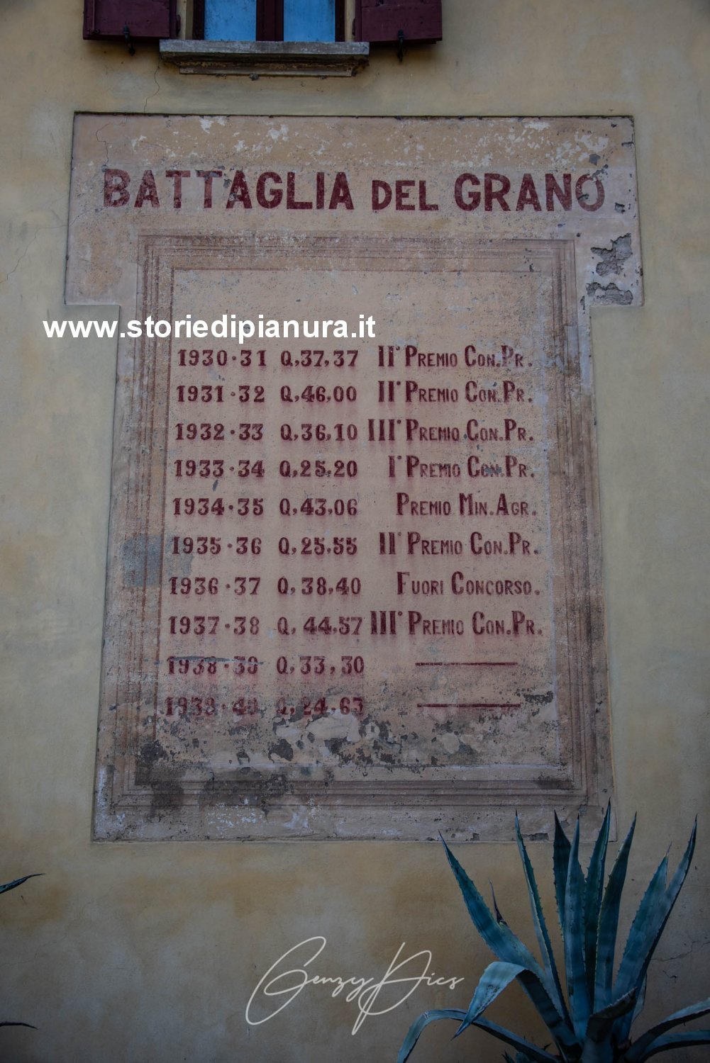 Memoria a parete Battaglia del Grano La Paleotta