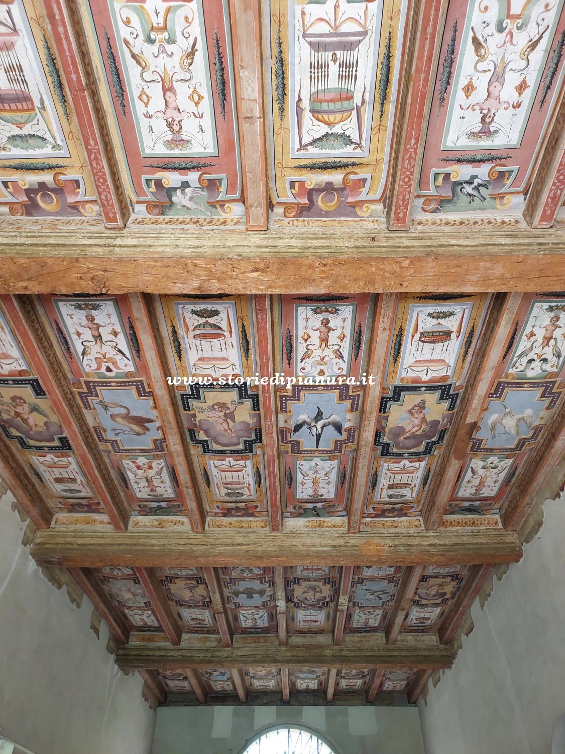 Soffitto dipinto loggia di Villa Salina